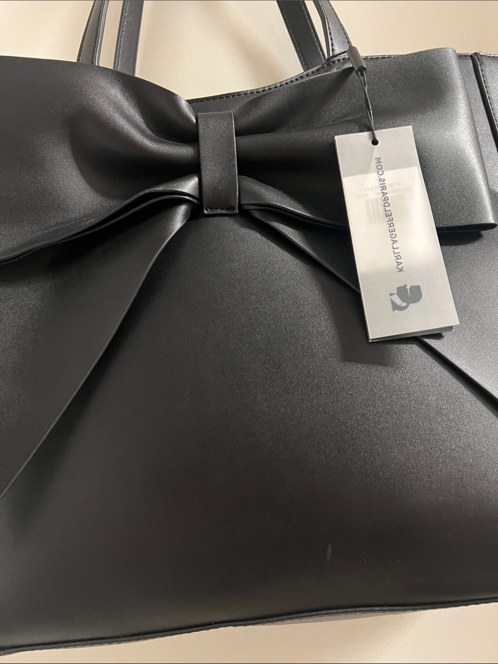 Karl Lagerfeld Black Tote with Signature Bow - Picture 7 of 7
